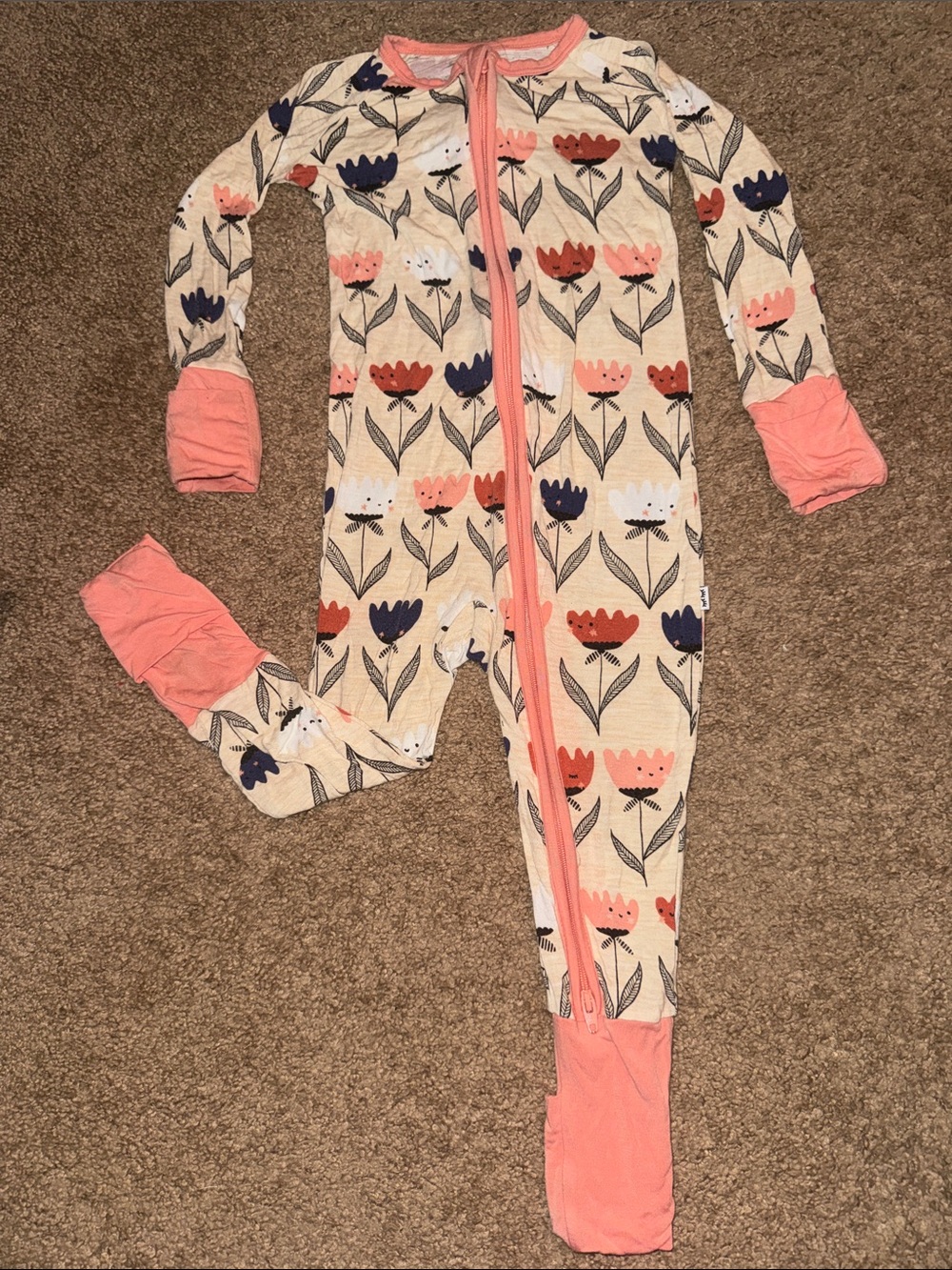 Little Sleepies Flower Friends Zippy 12-18 Months